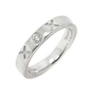 TIFFANY Co. XOX Kiss Diamond Ring 18K White Gold Size4.75-5(US) 90270430